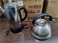 Cuisinart Electric Percolator and Tea Kettle
