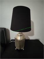 Silver Lamp with Black Shade