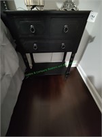 Black Nightstand With 3 Drawers