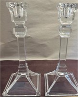 Lead crystal candle holders