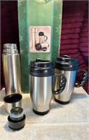 Insulated thermal bottle set.