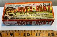 Antique 'HEDDON' River runt box lid