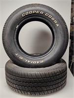 2 Like New Cooper Cobra 15" Tires