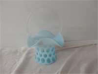 One-French Persian Blue Coin Dot basket