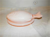 One-Pink fish covered dish-(Martha Stewart)