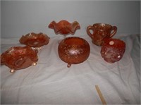 Group of 6 Marigold Carnival items