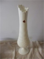 One-Tall White Fenton Vase 16 1/2" H
