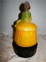 One-Electric Opague Glass Lady Lamp 10 1/2" H
