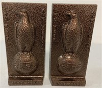 Pair of Cast Metal Case Bookends,150 Anniv