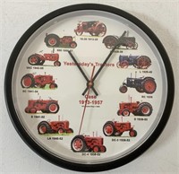 Case Plastic Yesterday's Tractors Clock