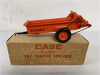 Case Toy Tractor Plastic Spreader W/Box