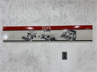 Toys 1 sided Contemporary Sign,9"x48" Plastic