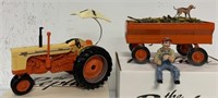 (2)Ertl Case 800 Tractor & Wagon w/ Corn Load