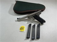 Ruger Mark 2 Target 22LR Auto Stainless & 3 Magazi