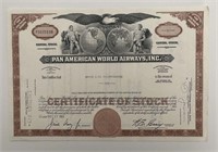 Pan American Airways Certificate of Stock
