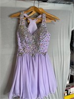 lavender short sparkly dress medium
