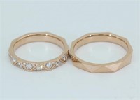 Natural Diamond 18Kt Gold Ring Set
