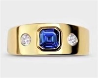 1ct Royal Blue Sapphire 18Kt Gold Ring
