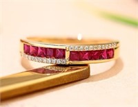 Pigeon Blood Ruby 18Kt Gold Ring
