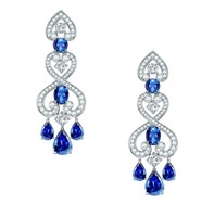 4.7ct Sri Lankan Sapphire 18Kt Gold Earrings