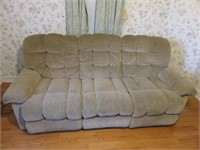 Tan Couch / Double Recliner