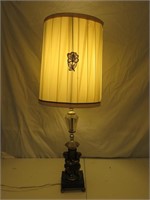 Vintage Cherub Table Lamp on Marble Base