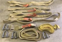 lot of 11 Rope Slings & Clevis
