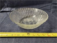 Indiana Clear Depression Glass Basket Weave