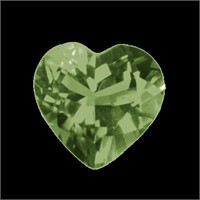 Genuine 4mm Heart Green Sapphire