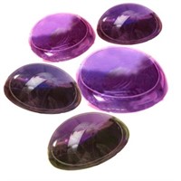 Genuine 1.48ct Tw Mixed Oval Cabochon Amethyst Lot