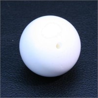 Genuine 10mm Round White Agate Bead