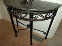 Marble top half table