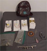Assorted Female Jewelry Accessories And A Mini