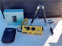 Camera,  Waterproof camera case, Tripod