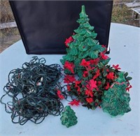 Three Glass Christmas Trees