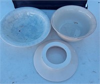 Two  Ceramic Bowls And a  Stand