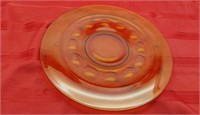 Amber Color Glass Platter