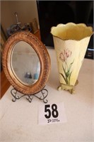 Mirror with Stand & Metal Vase (R1)