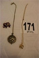Elephant Themed Necklaces & Pin (R3)