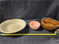 3 pottery bowls