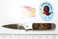 Finch Roadrunner Burlwood Folding Knife