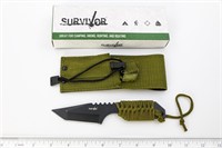 Survivor Fixed Blade Knife Flint w/ Sheath