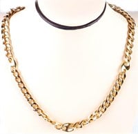10K YELLOW GOLD MEN'S CURB LINK CHAIN - 49.0 GRAMS