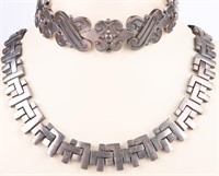 TAXCO MEXICO STERLING SILVER NECKLACE & BRACELET