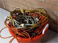 Basket of Misc. Cords