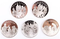 STERLING SILVER HISTORICAL STATE COMMEM. COINS