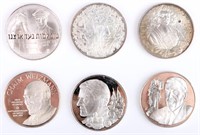 STERLING SILVER JEWISH LEADERS COMMEM. COINS