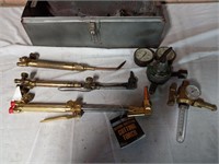 Acetylene Gauges, Torches and Tool Box