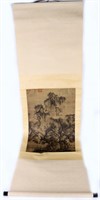 ANTIQUE JAPANESE PRINTED & STAMPED HANGING SCROLL