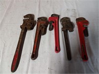 (5) Pipe Wrenches